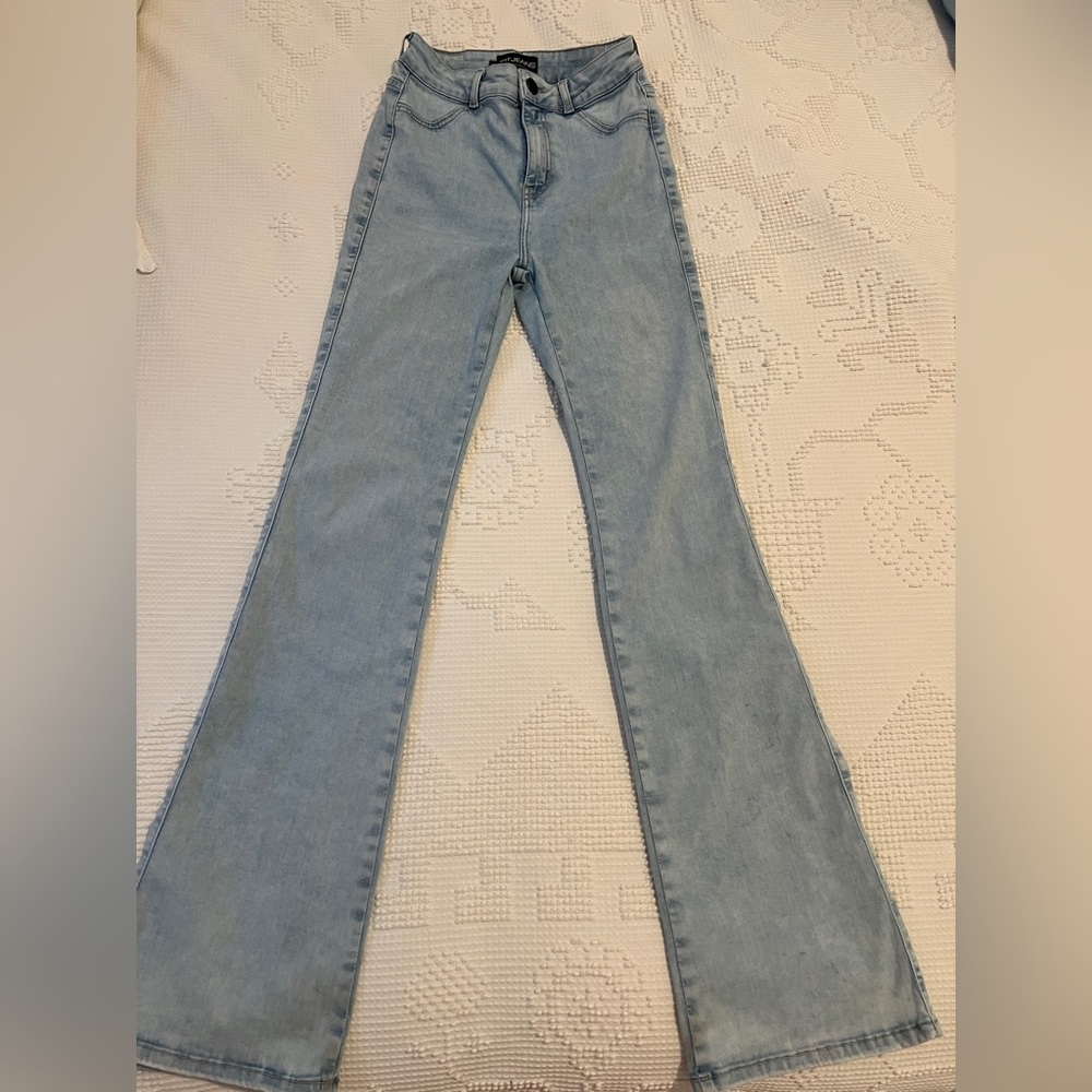 FITJEANS Blue Flare Wide Leg Jeans